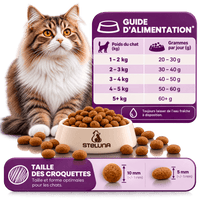 Croquettes Chat Adulte Stérilisé - Saumon et Poisson Blanc